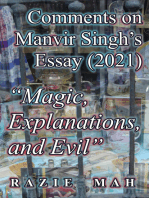 Comments on Manvir Singh’s Essay (2021) "Magic, Explanations and Evil"