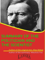 Summary Of "The Politician And The Scientist" By Max Weber: UNIVERSITY SUMMARIES