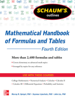 Schaum's Outline of Mathematical Handbook of Formulas and Tables, 4th Edition: 2,400 Formulas + Tables