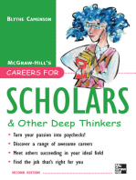 Careers for Scholars & Other Deep Thinkers