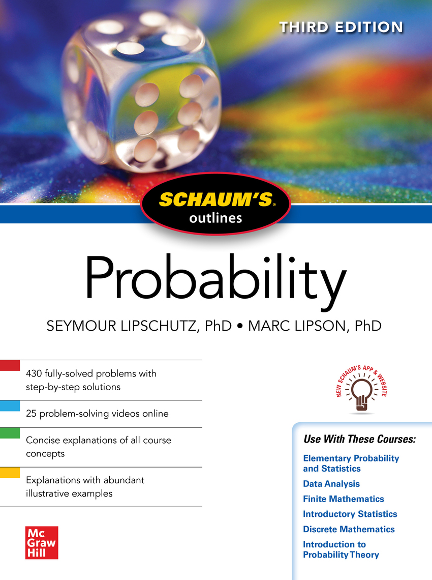 Schaum's Outline of Probability, Third Edition by Seymour Lipschutz, Marc  Lipson - Ebook | Scribd