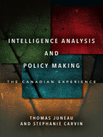 Intelligence Analysis and Policy Making: The Canadian Experience