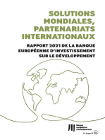 Solutions mondiales, partenariats internationaux: Rapport 2021 de la Banque européenne d'investissement sur le développement