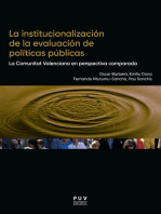 La institucionalización de la evaluación de políticas públicas: La Comunitat Valenciana en perspectiva comparada