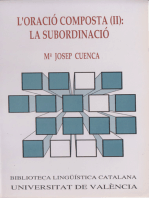 L'oració composta (II): la subordinació