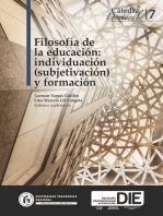 Filosofía de la educación: individuación (subjetivación) y formación