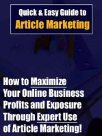 Quick & Easy Guide to Article Marketing
