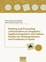 Writing and Presenting a Dissertation on Linguistics: Apllied Linguistics and Culture Studies for Undergraduates and Graduates in Spain