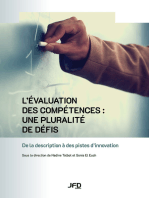 L' L'EVALUATION DES COMPETENCES : UNE PLURALITE DE DEFIS: De la description à des pistes d’innovation