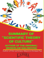 Summary Of "Scientific Theory Of Culture" By Bronislaw Malinovski: UNIVERSITY SUMMARIES