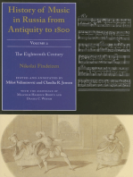 History of Music in Russia from Antiquity to 1800, Volume 2: The Eighteenth Century