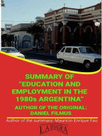 Summary Of "Education And Employment In The 1980s Argentina" By Daniel Filmus: UNIVERSITY SUMMARIES