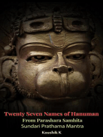 Twenty Seven Names of Hanuman From Parashara Samhita 