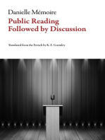 Public Reading Followed by Discussion