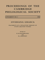 Ovidiana Graeca: Fragments of a Byzantine Version of Ovid's Amatory Works