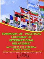 Summary Of "Political Economy Of International Relations" By Robert Gilpin: UNIVERSITY SUMMARIES