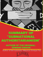 Summary Of "Subnational Authoritarianism" By Edward Gibson: UNIVERSITY SUMMARIES