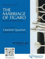 Bb Clarinet 2 part "The Marriage of Figaro" overture for Clarinet Quartet