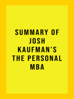Summary of Josh Kaufman's The Personal MBA