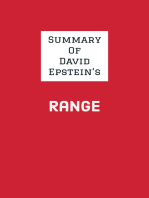 Summary of David Epstein's Range