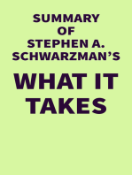 Summary of Stephen A. Schwarzman's What It Takes