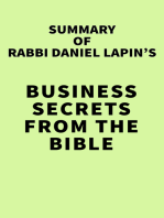 Summary of Rabbi Daniel Lapin's Business Secrets from the Bible