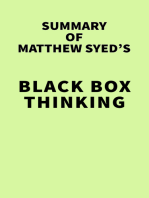 Summary of Matthew Syed's Black Box Thinking