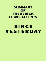 Summary of Frederick Lewis Allen's Since Yesterday
