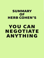 Summary of Herb Cohen's You Can Negotiate Anything