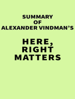 Summary of Alexander Vindman's Here, Right Matters
