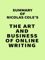 Summary of Nicolas Cole's The Art and Business of Online Writing