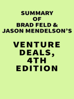 Summary of Brad Feld and Jason Mendelson's Venture Deals, 4th Edition