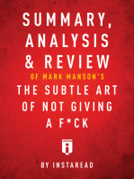 Summary, Analysis & Review of Mark Manson’s The Subtle Art of Not Giving a F*ck