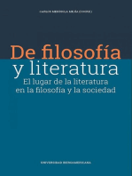 De filosofía y literatura: El lugar de la literatura en la filosofía y la sociedad