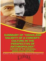 Summary Of "Crisis And Validity Of A Concept: Culture In The Perspective Of Anthropology" By María Rosa Neufeld: UNIVERSITY SUMMARIES