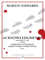 Acknowledgments: Winner of the CWA Margery Allingham Short Story Competition