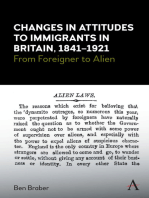 Changes in Attitudes to Immigrants in Britain, 1841-1921