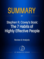 Summary of Stephen R. Covey's Book
