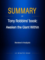 Summary of Tony Robbins' book: Awaken the Giant Within: Summary