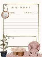 Beige Brown Home Decor Daily Planner