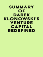 Summary of Darek Klonowski's Venture Capital Redefined