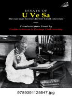 Essays of U Ve Sa: The Man who revived Ancient Tamil Literature