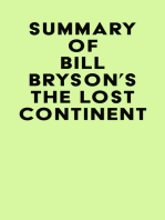 Summary of Bill Bryson's The Lost Continent