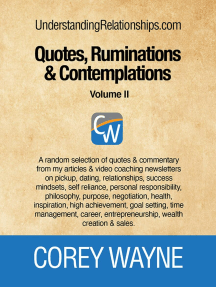 Quotes Ruminations Contemplations Volume Ii By Corey Wayne Ebook Scribd