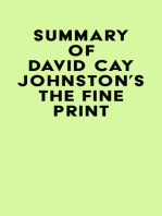 Summary of David Cay Johnston's The Fine Print