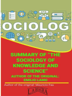 Summary Of "The Sociology Of Knowledge And Science" By Emilio Lamo: UNIVERSITY SUMMARIES