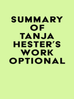 Summary of Tanja Hester's Work Optional
