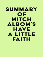 Summary of Mitch Albom's Have a Little Faith