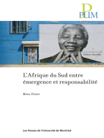 L' AFRIQUE DU SUD ENTRE EMERGENCE ET RESPONSABILITE