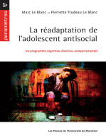 La réadaptation de l'adolescent: Un programme cognitivo-émotivo-comportemental